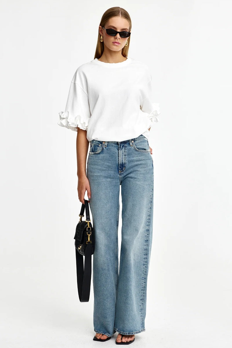 Raffia T-Shirt | Ivory