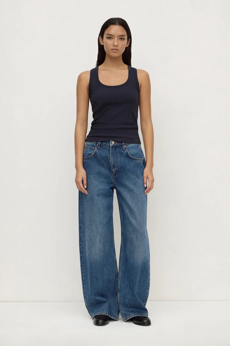Robyn Scoop Neck Tank | True Navy