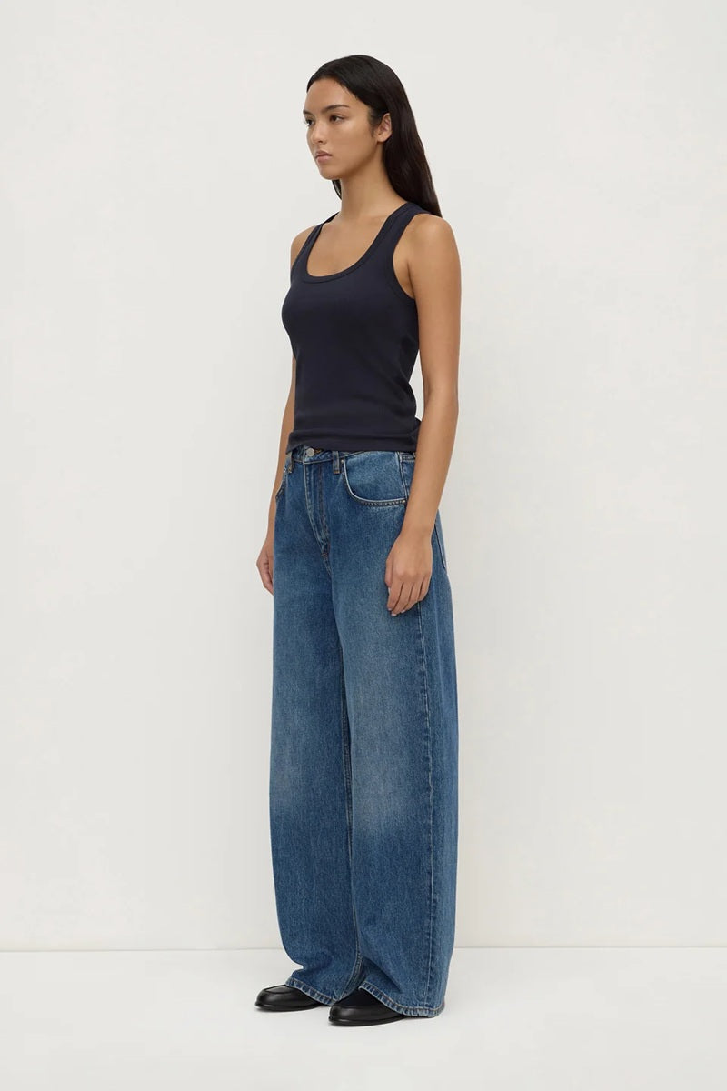 Robyn Scoop Neck Tank | True Navy