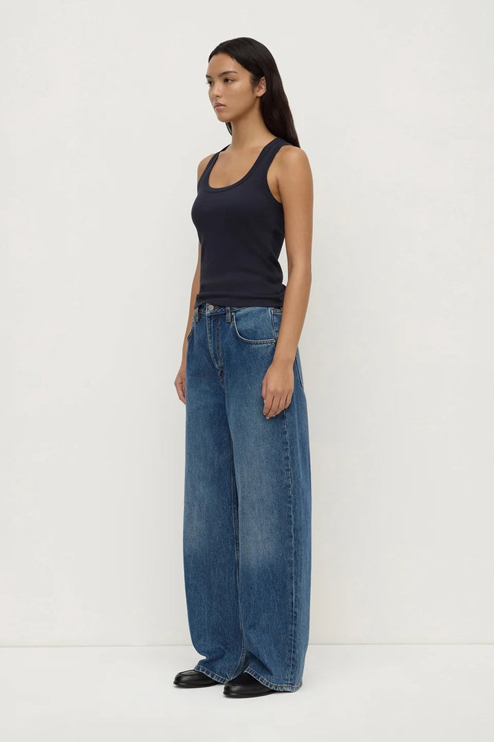 Robyn Scoop Neck Tank | True Navy