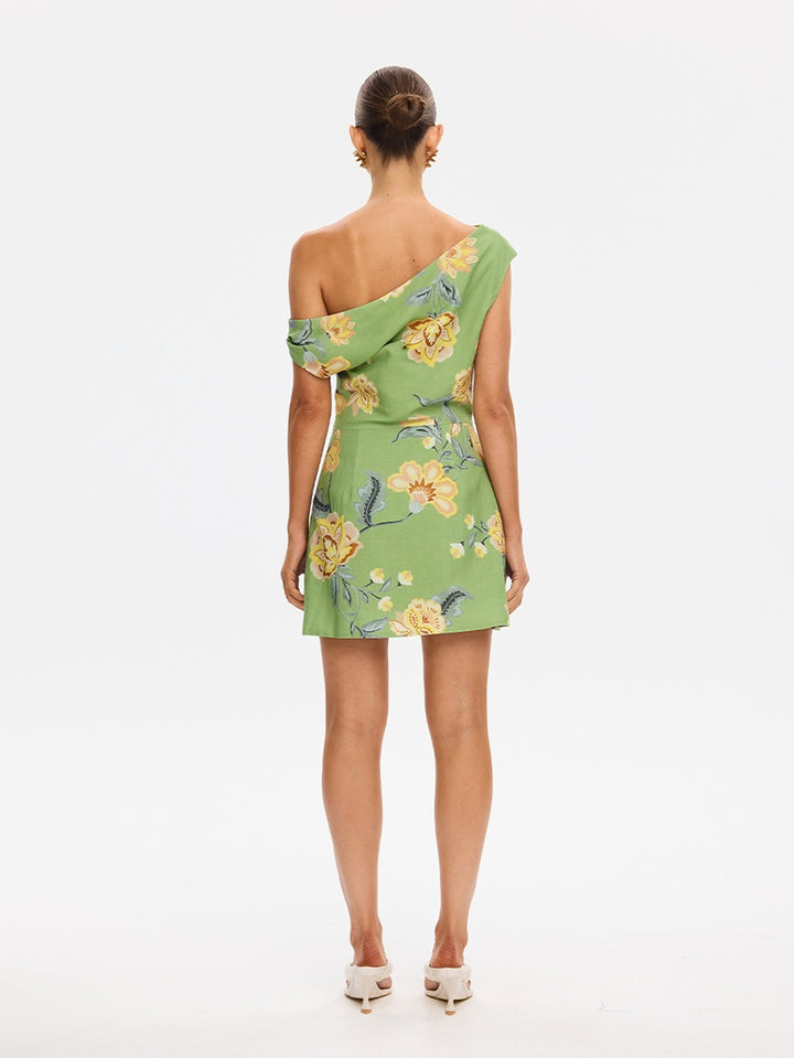 Eve Off Shoulder Mini Dress | Green