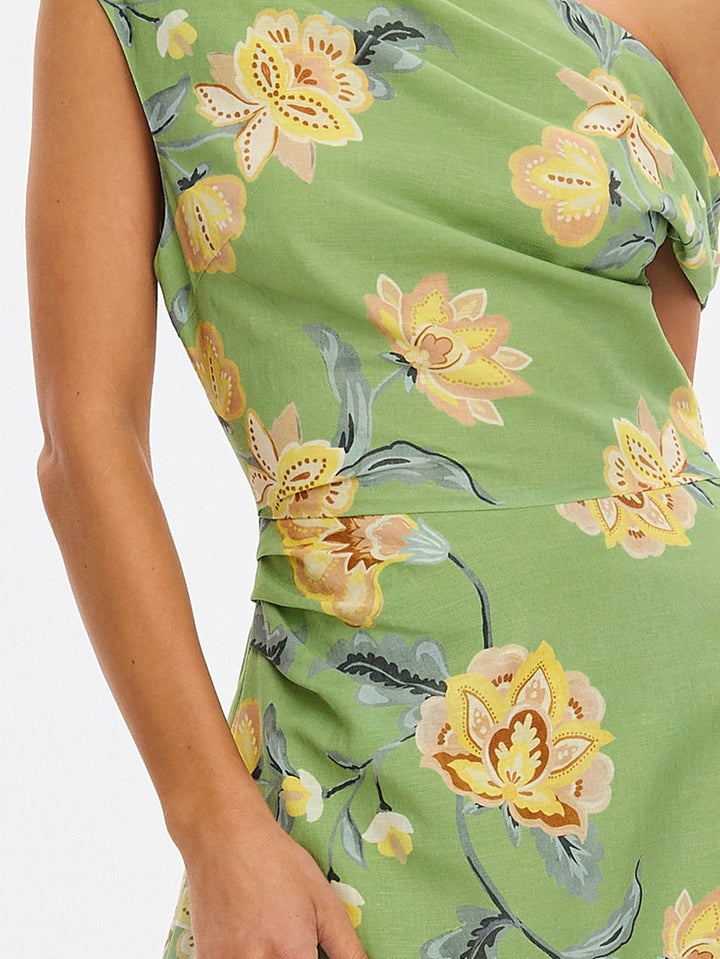 Eve Off Shoulder Mini Dress | Green