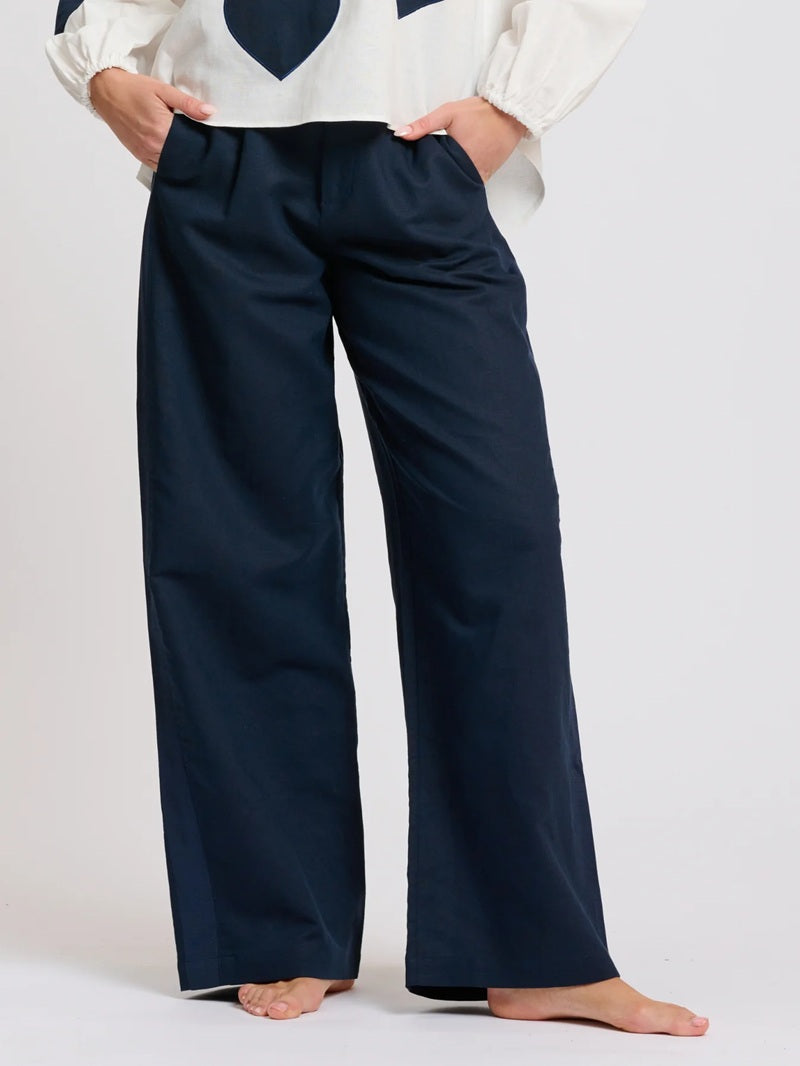 Phoebe High Waisted Pant | Navy