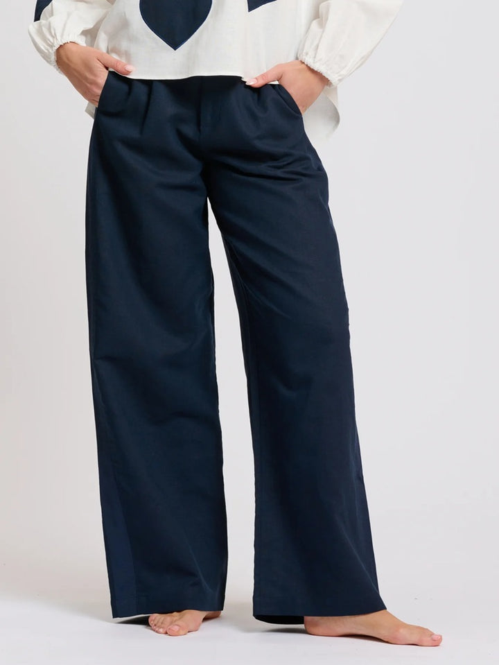 Phoebe High Waisted Pant | Navy