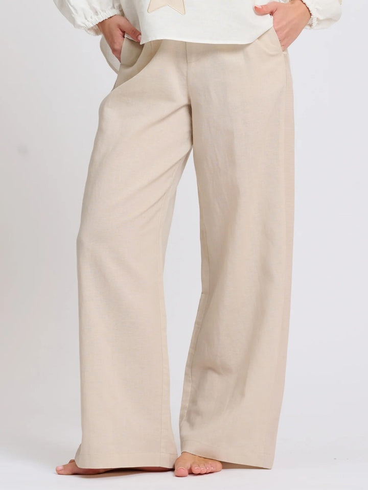 Phoebe High Waisted Pant | Biscuit