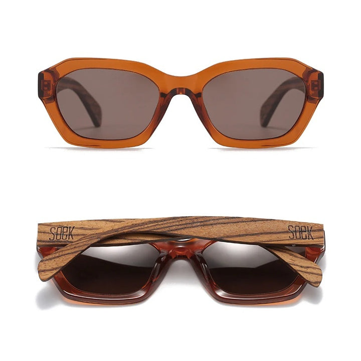 Stray Coffee Bean Sunglasses | Brown Lens Walnut Arms