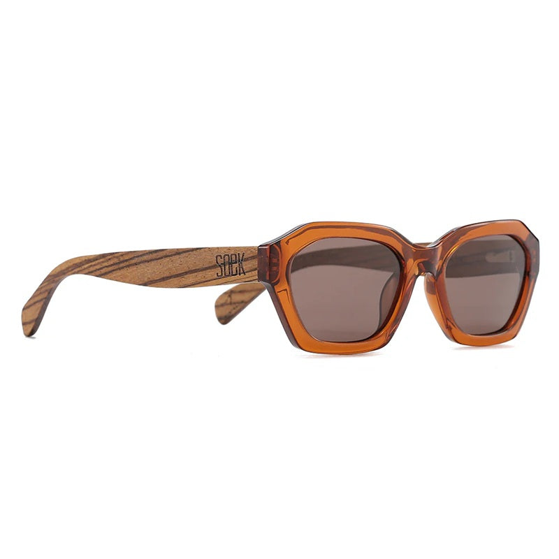 Stray Coffee Bean Sunglasses | Brown Lens Walnut Arms