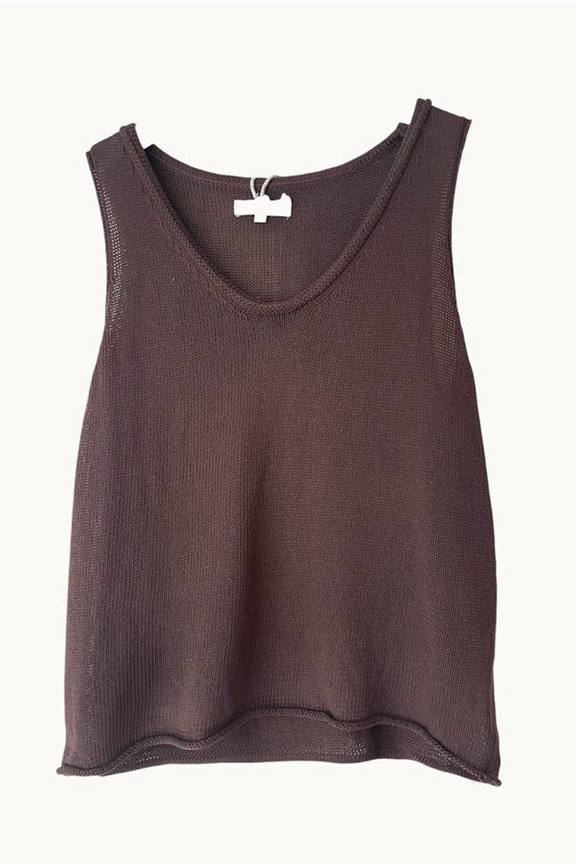 Scoop Neck Tank |  Chocolate