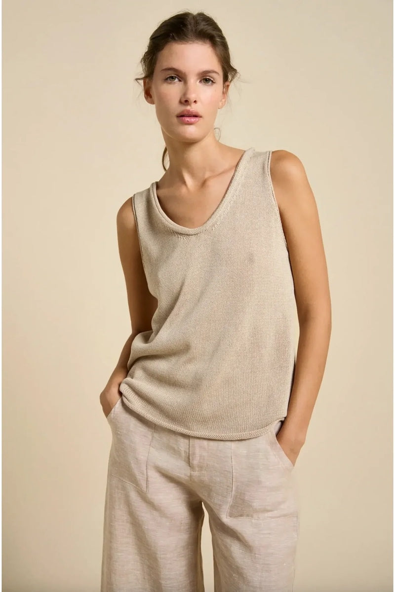 Scoop Neck Tank | Natural