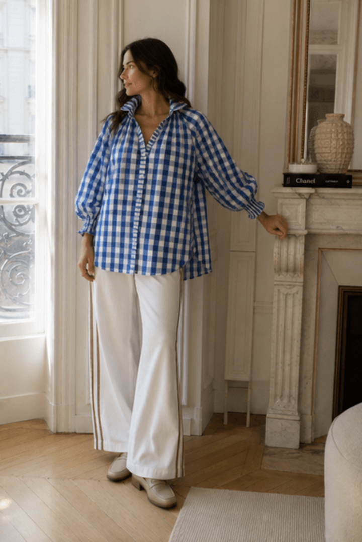 Juno Stripe Shirt | Blue
