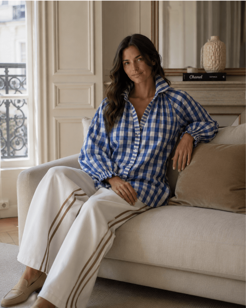 Juno Stripe Shirt | Blue