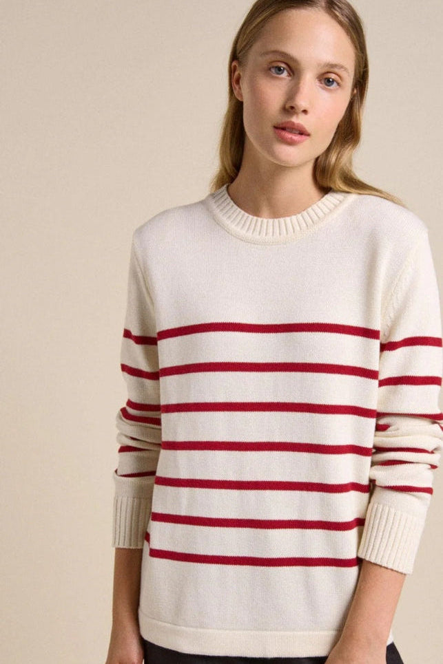 Serena Sweater | Cherry Stripe