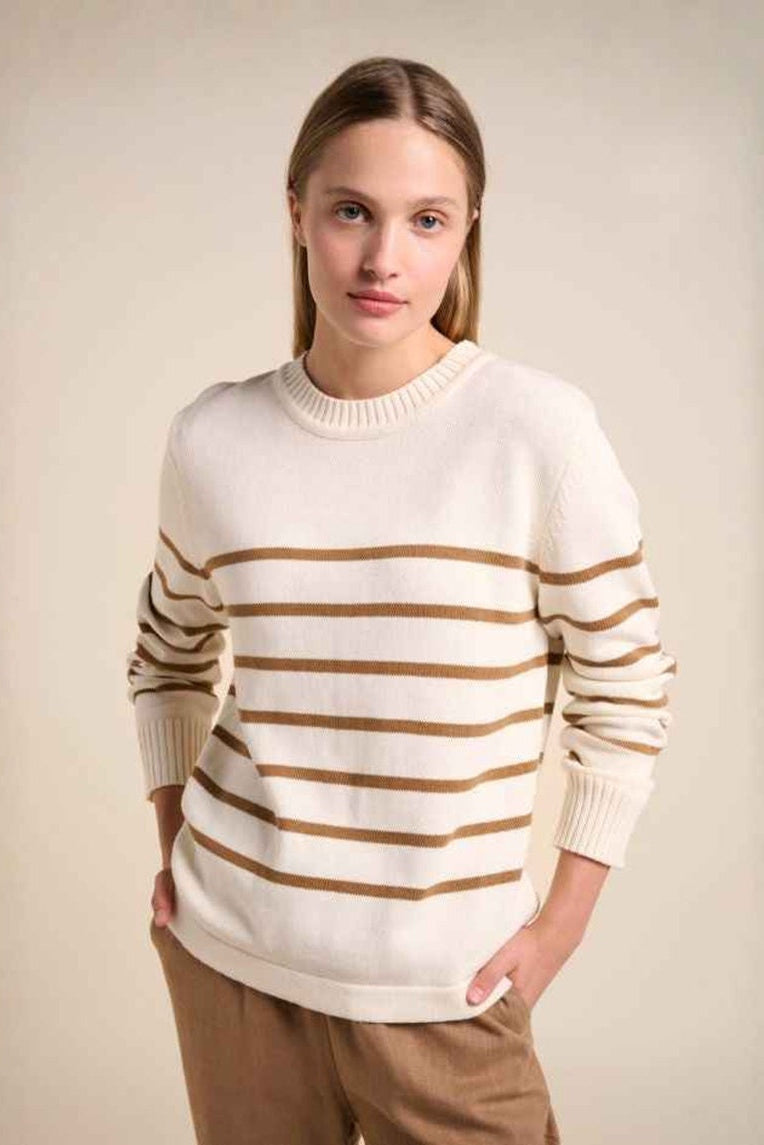 Serena Sweater | Caramel Stripe