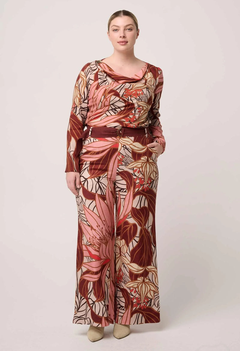 Serene Gold Detail Cupro Viscose Stretch Top | Cathedral Botanic