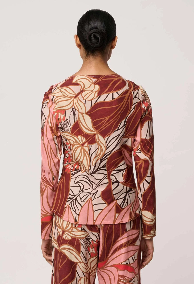 Serene Gold Detail Cupro Viscose Stretch Top | Cathedral Botanic