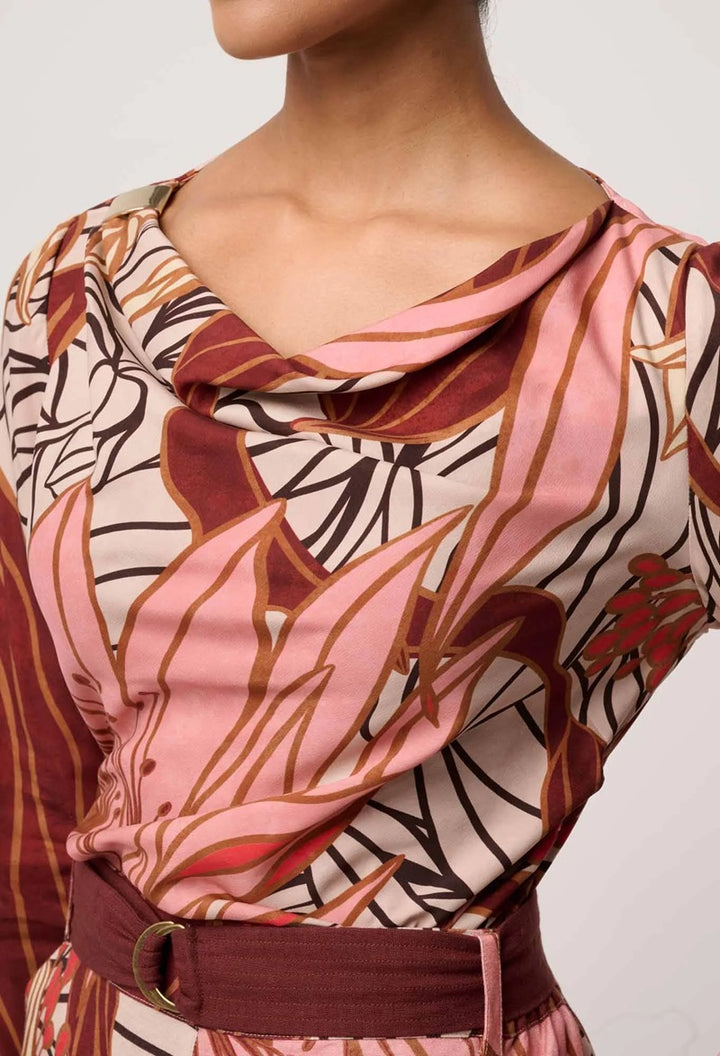 Serene Gold Detail Cupro Viscose Stretch Top | Cathedral Botanic