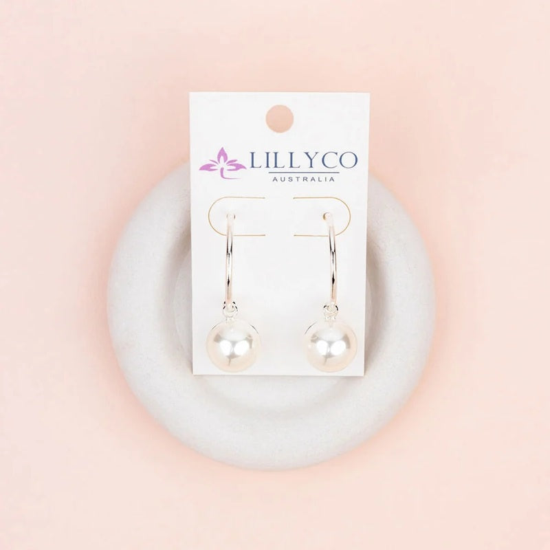 Silver Reversable Pearl & Metal Earrings