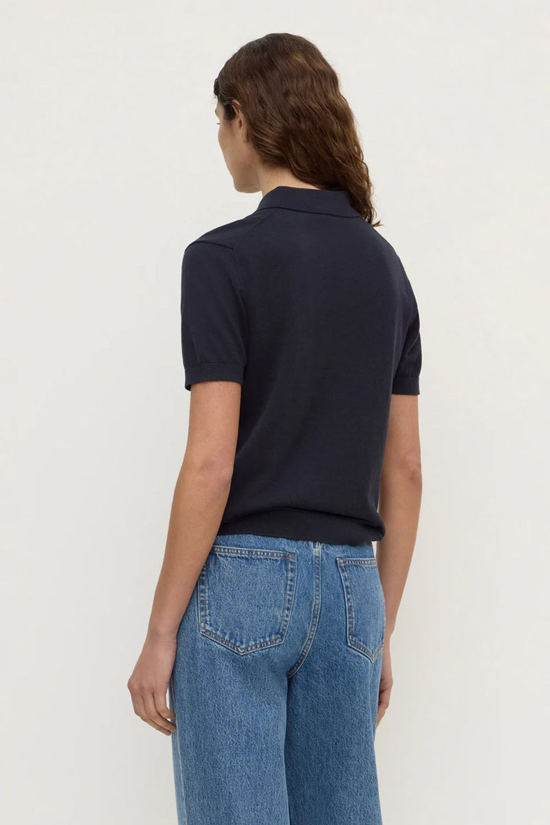 Sloane Cotton Cashmere Polo | True Navy