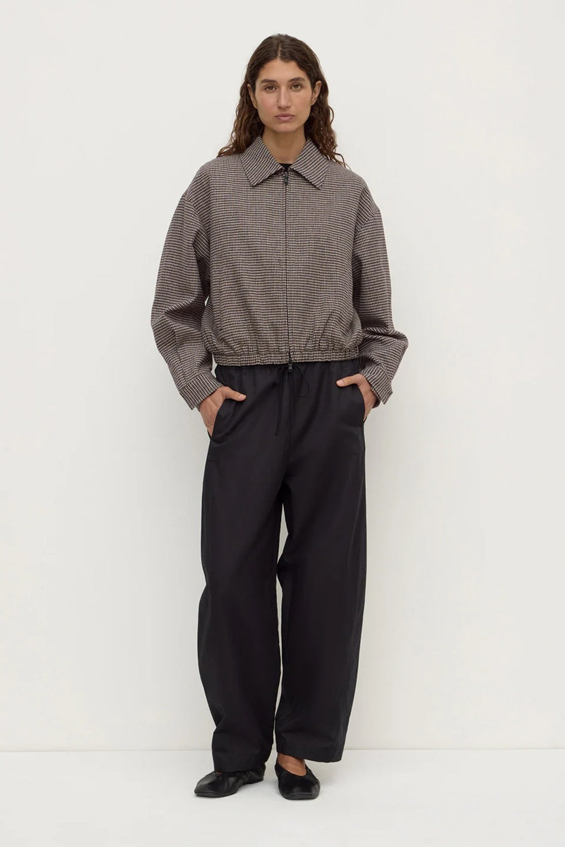 Solana Wool Jacket | Brown Black Check