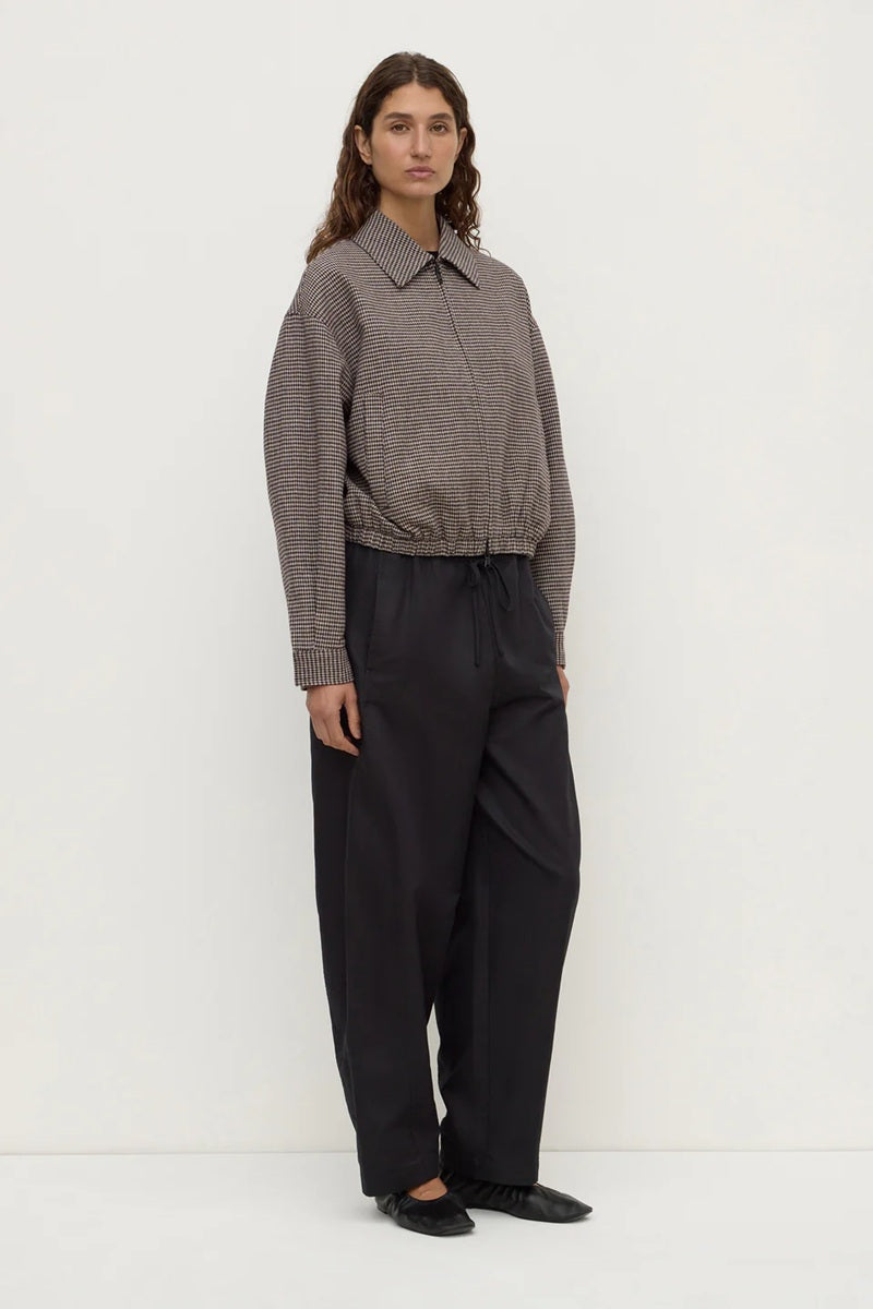 Solana Wool Jacket | Brown Black Check