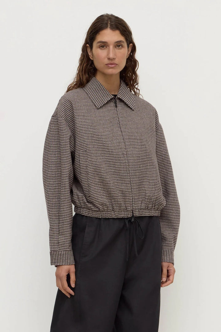 Solana Wool Jacket | Brown Black Check