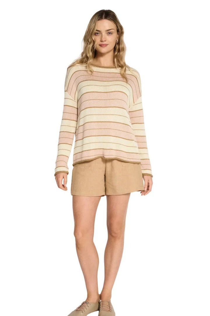Solene Stripe Knit | Dusty Pink
