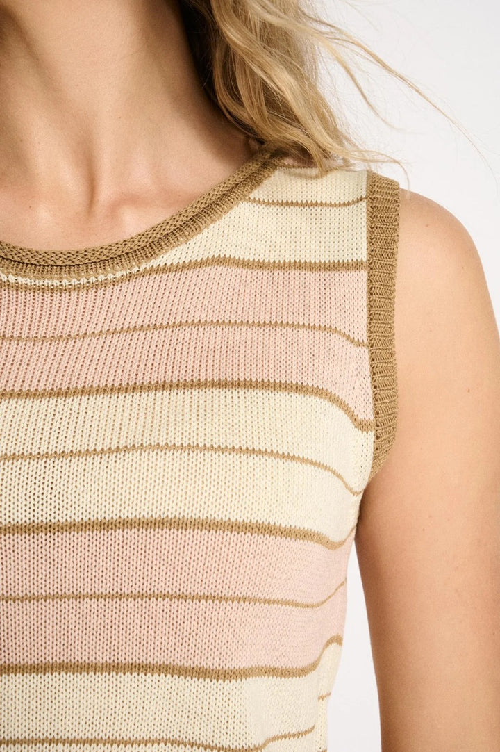 Solene Stripe Tank | Dusty Pink