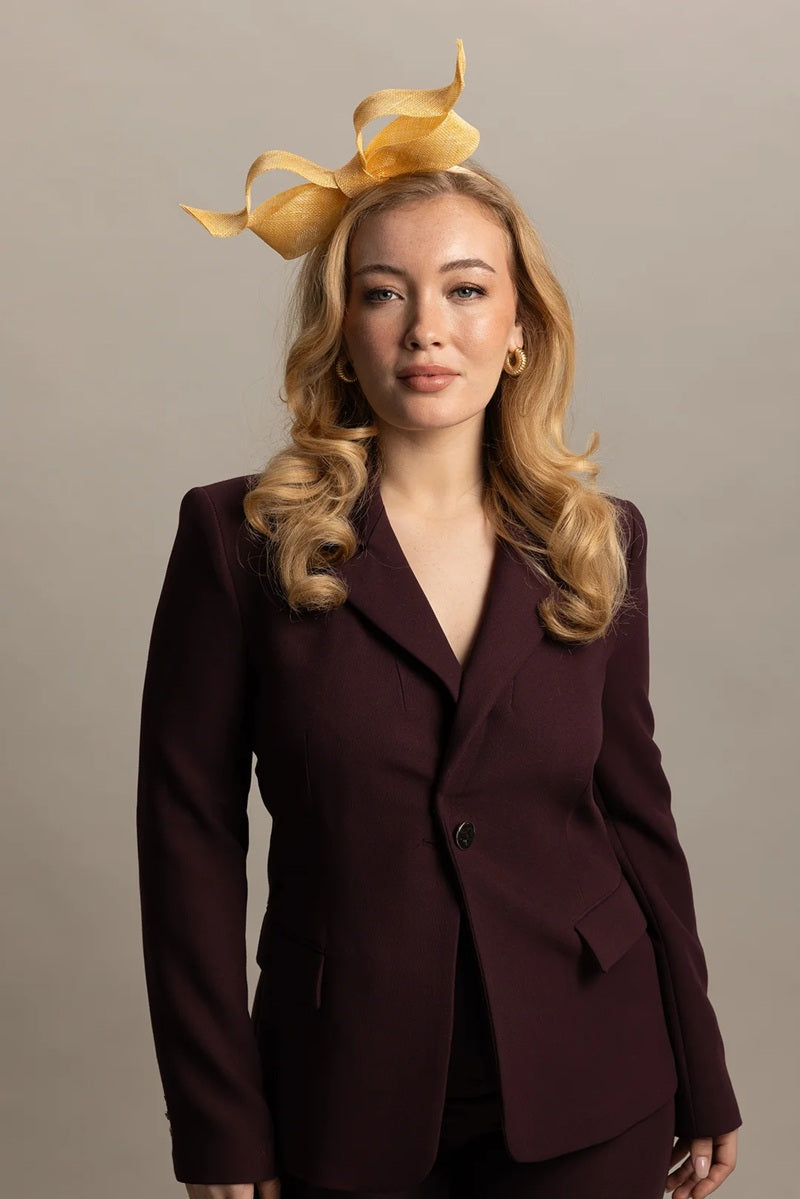 Sutton Fascinator | Butter Yellow