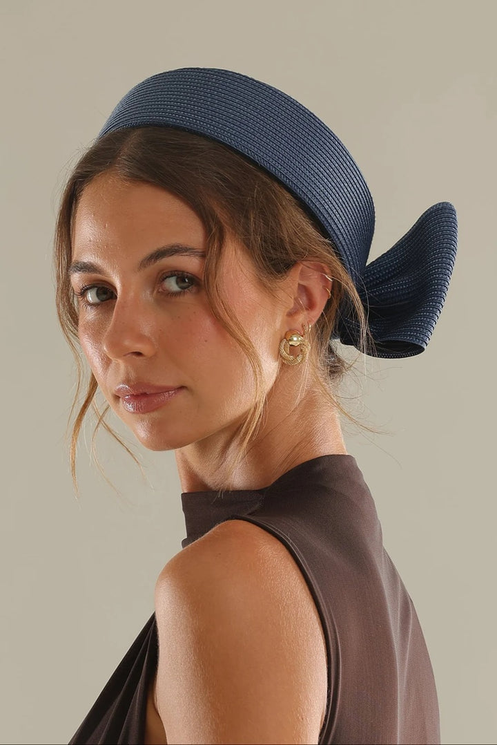 Tara Racwear Pillbox Hat | Navy