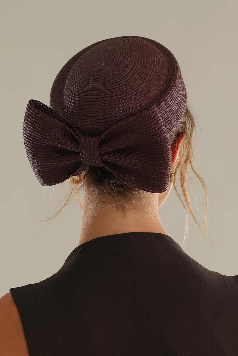 Tara Racewear Pillbox Hat | Dark Cherry