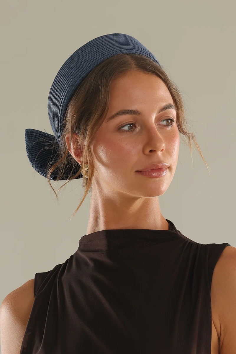 Tara Racwear Pillbox Hat | Navy
