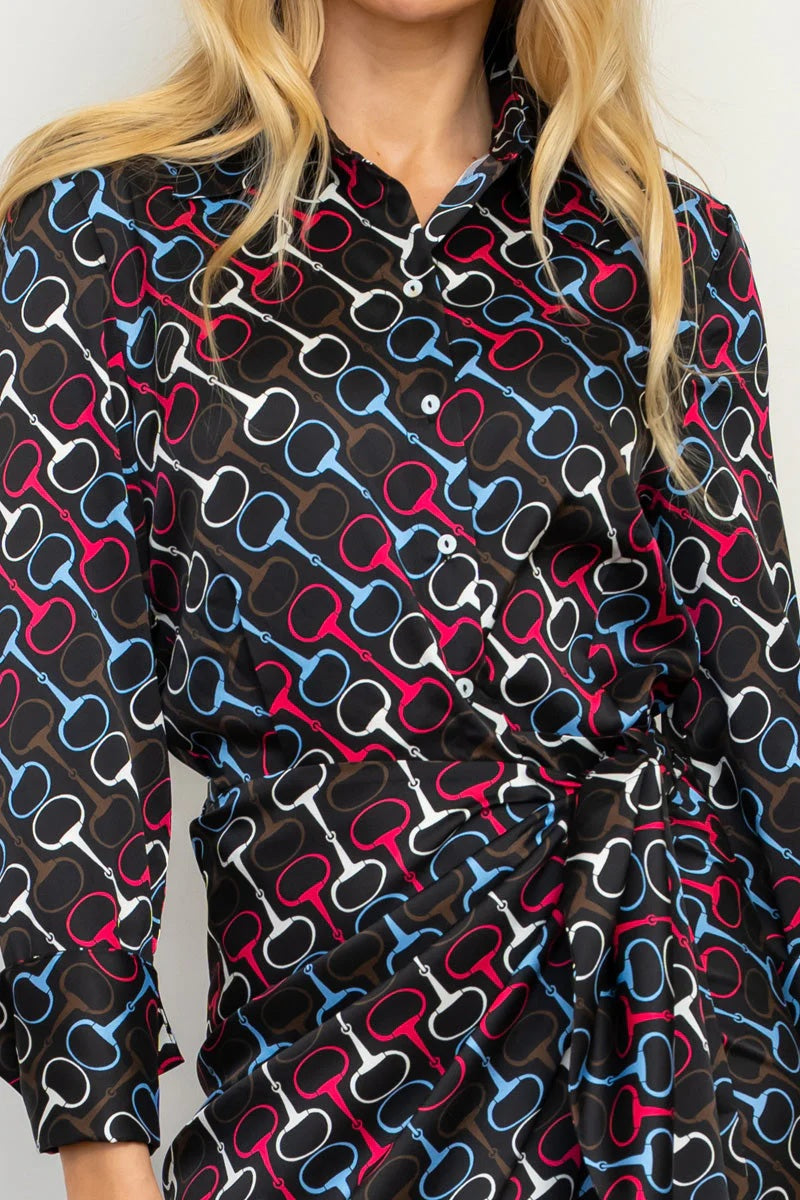 The Talita Shirtdress | Snaffle Print