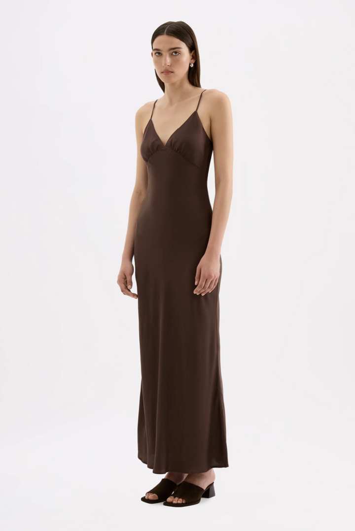 Tilly Tencel Slip Dress | Chocolate