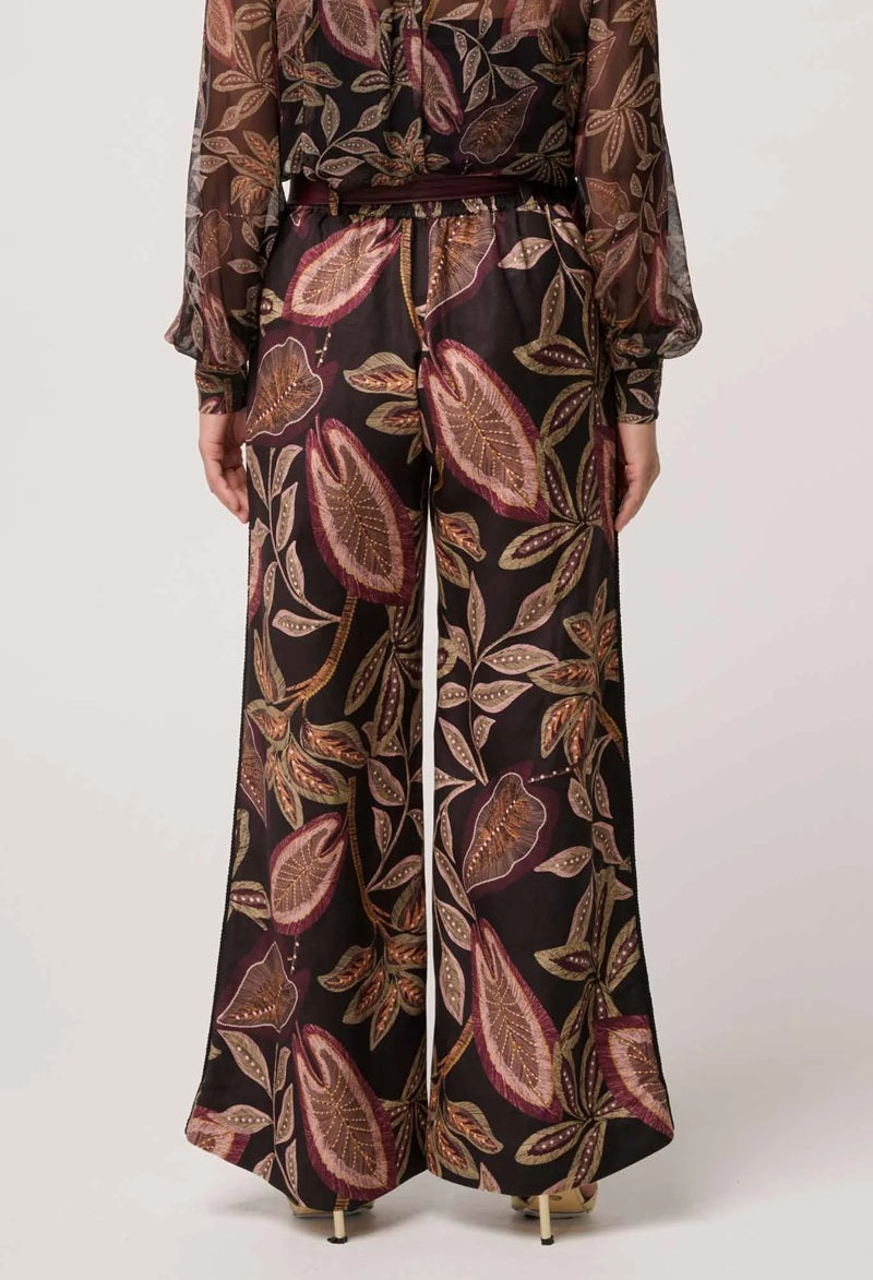 Petite Adele Linen Viscose Pant | Dark Tropique