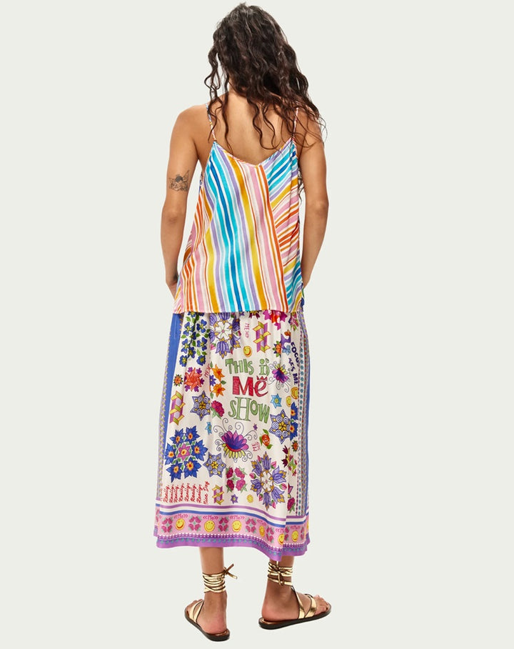 Vanessa Printed Midi Skirt | Markers