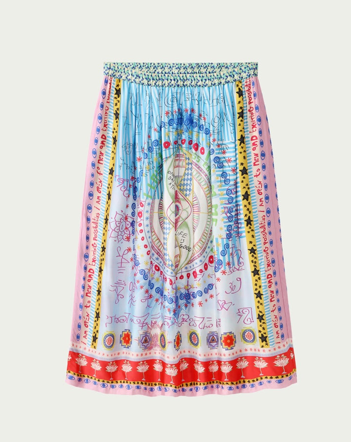 Vanessa Printed Midi Skirt | Runic Whisper