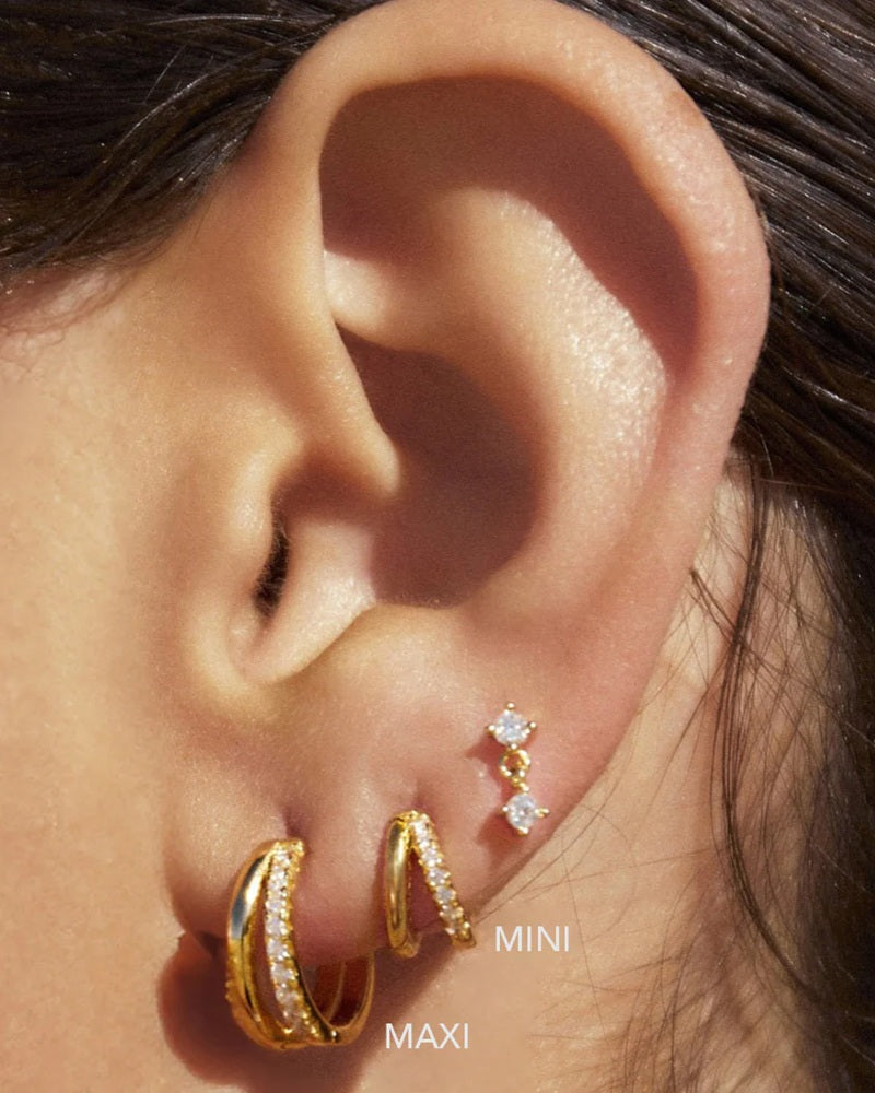 Winnie Gold Huggies Earrings | Mini