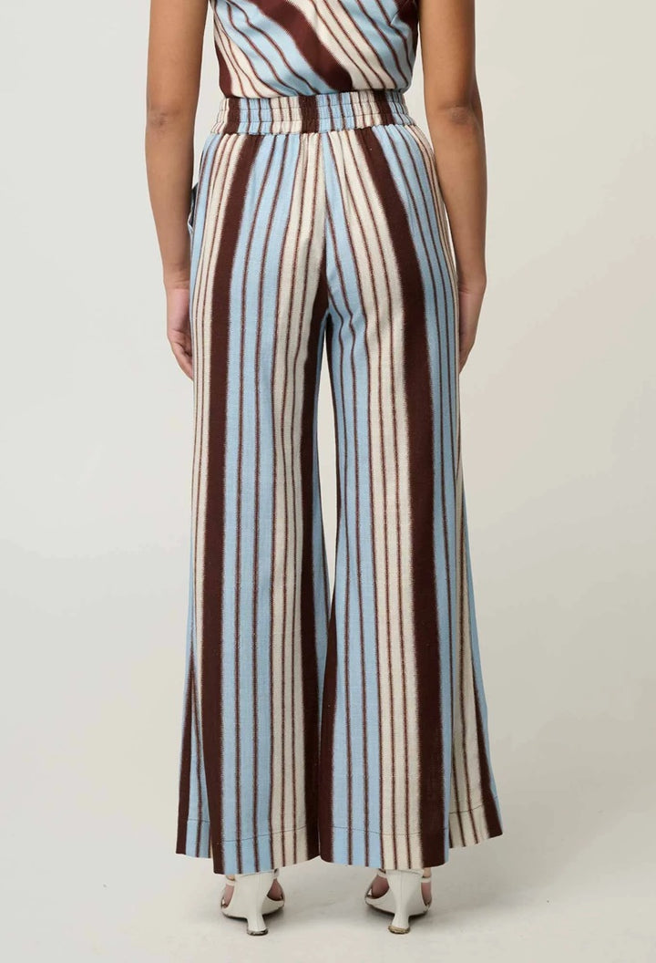 Willow Linen Viscose Stripe Pant | Iridescent Stripe