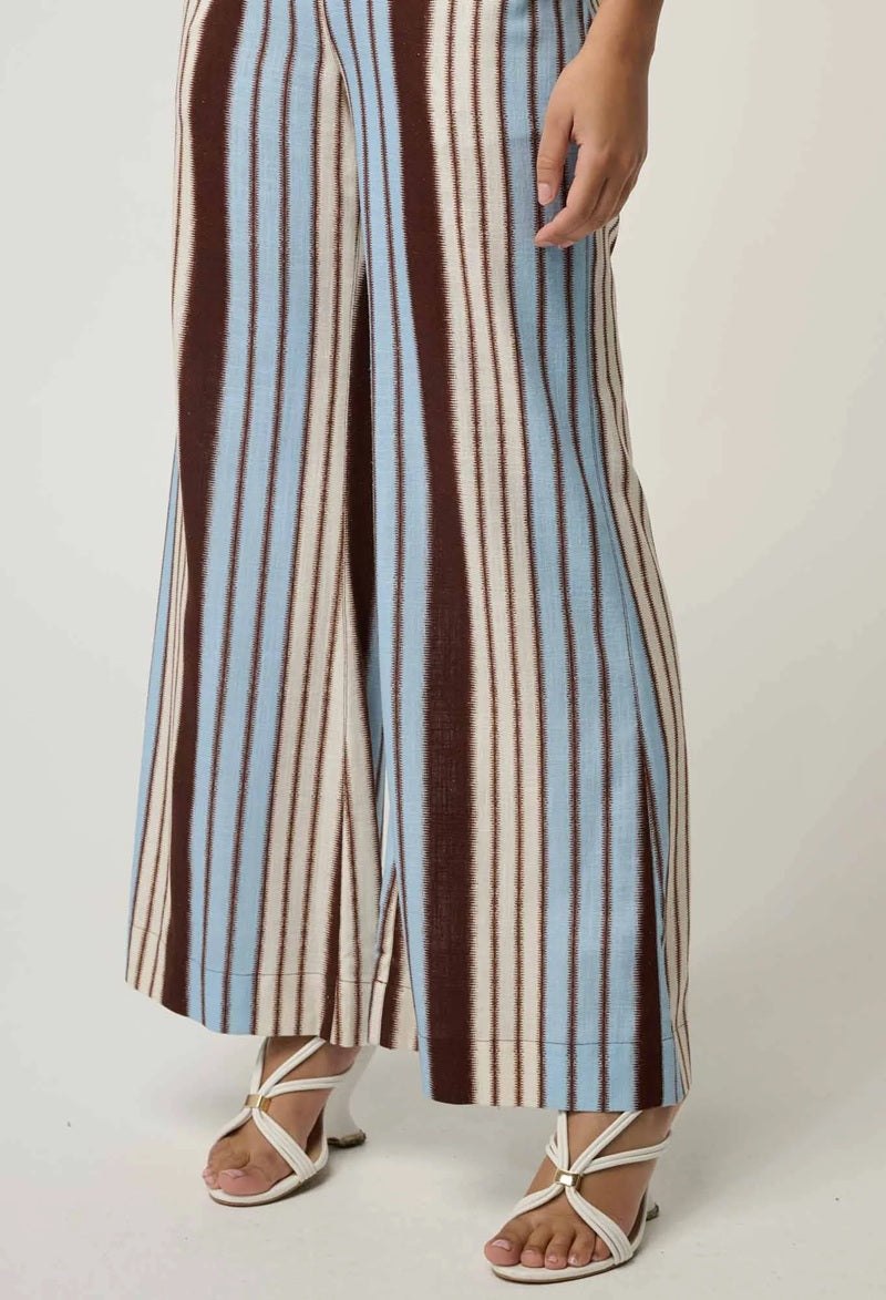 Willow Linen Viscose Stripe Pant | Iridescent Stripe
