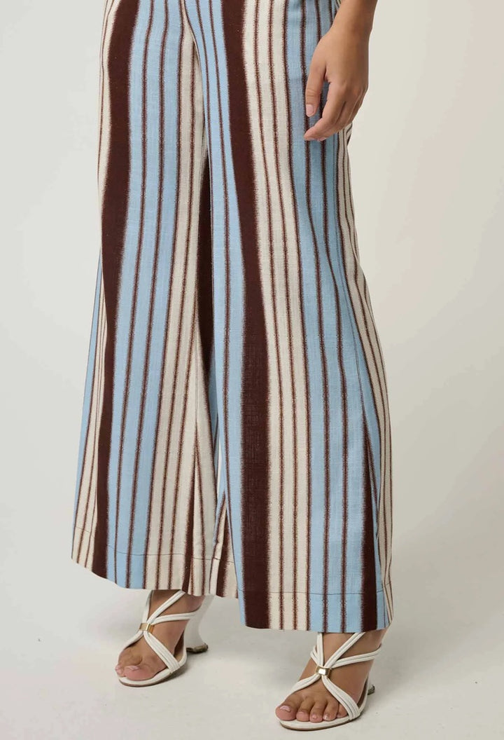 Willow Linen Viscose Stripe Pant | Iridescent Stripe