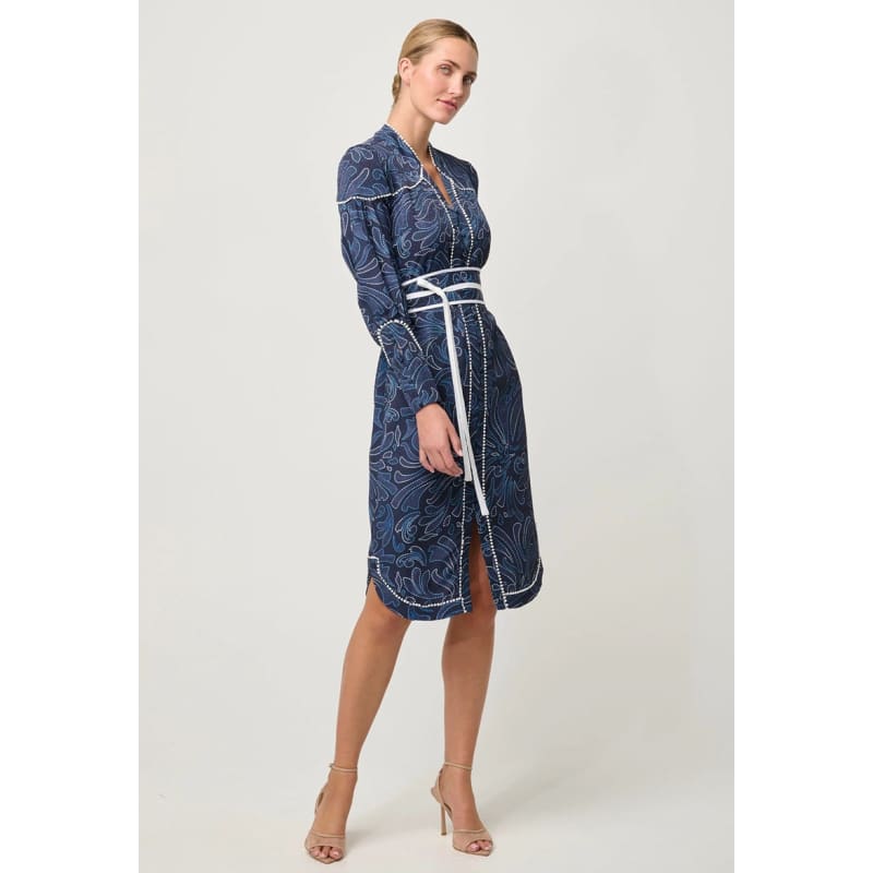 Adela Contrast Lace Viscose Dress | Altamira - Dress