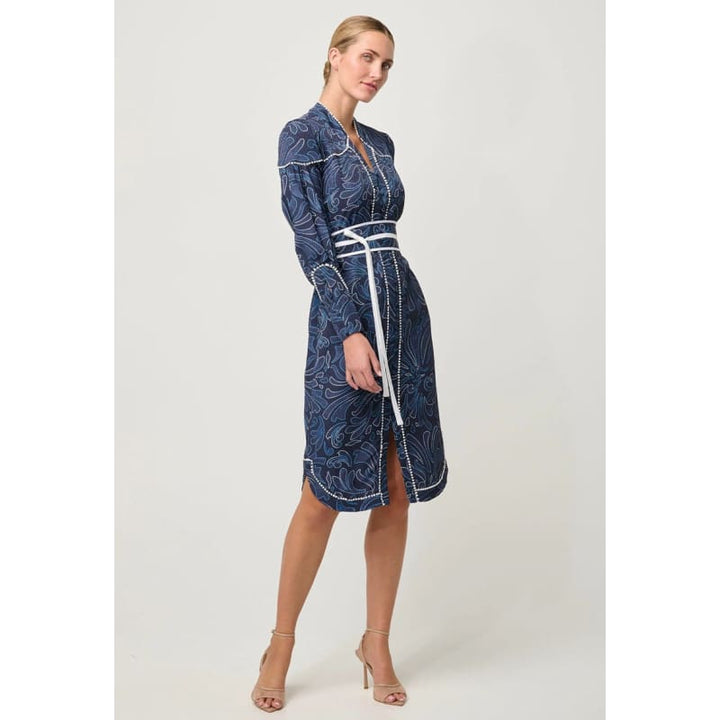 Adela Contrast Lace Viscose Dress | Altamira - Dress