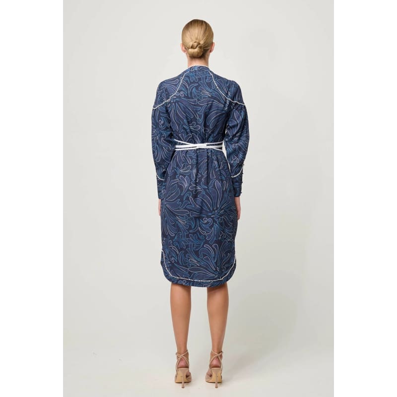 Adela Contrast Lace Viscose Dress | Altamira - Dress