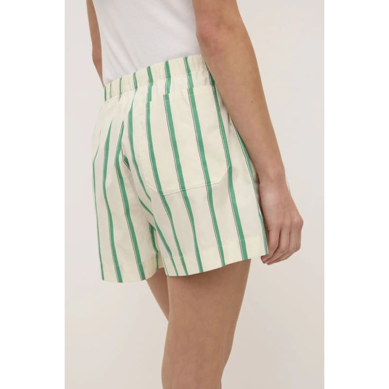 Agnes Stripe Short | Butter & Bright Green - Bottoms