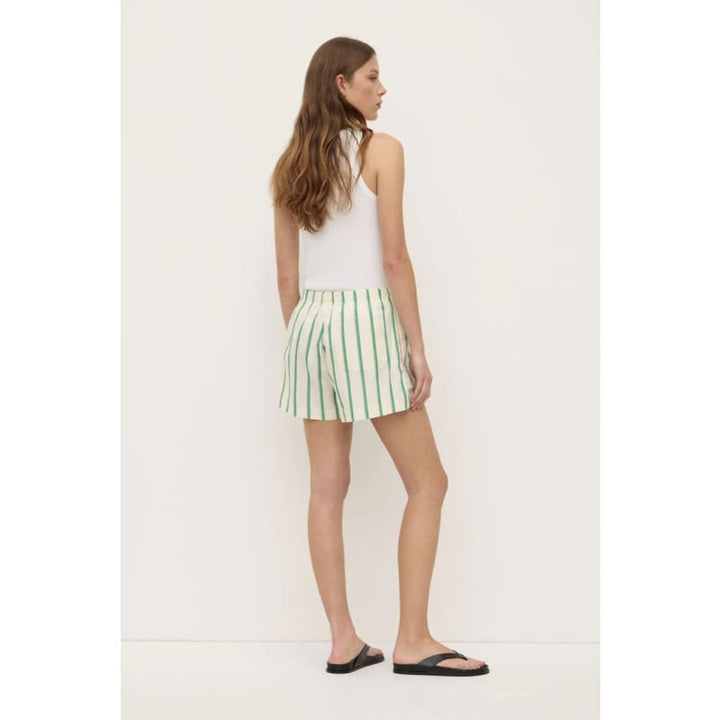 Agnes Stripe Short | Butter & Bright Green - Bottoms