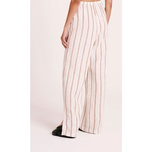 Aisha Linen Pant | Amber Stripe - Bottoms
