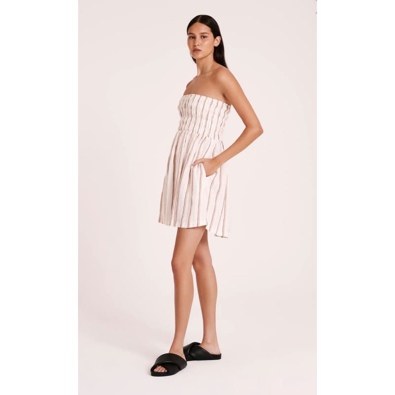 Aisha Mini Dress | Amber Stripe - Dress