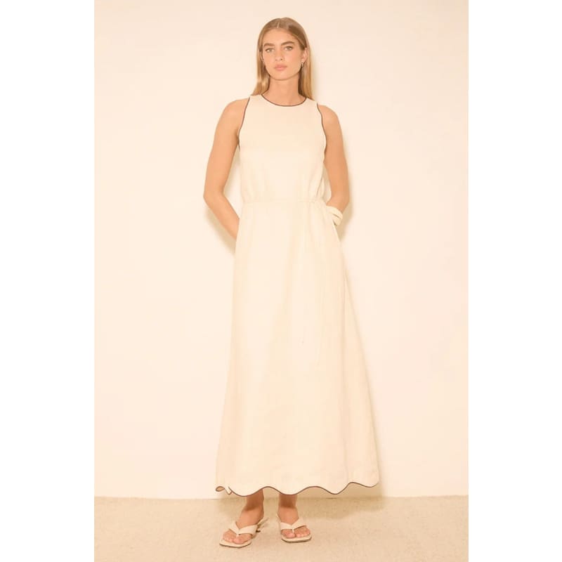 Aleria Dress | Cream Contrast Bind - Dress