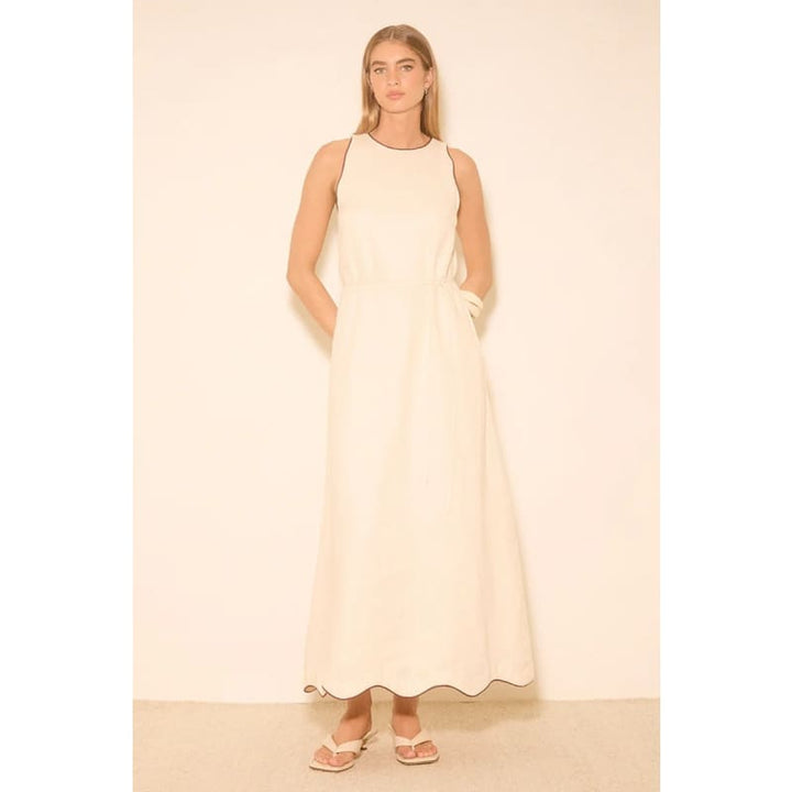 Aleria Dress | Cream Contrast Bind - Dress