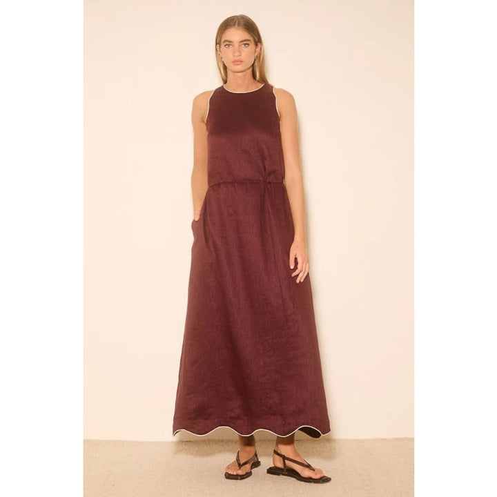Aleria Dress | Plum Contrast Bind - Dress